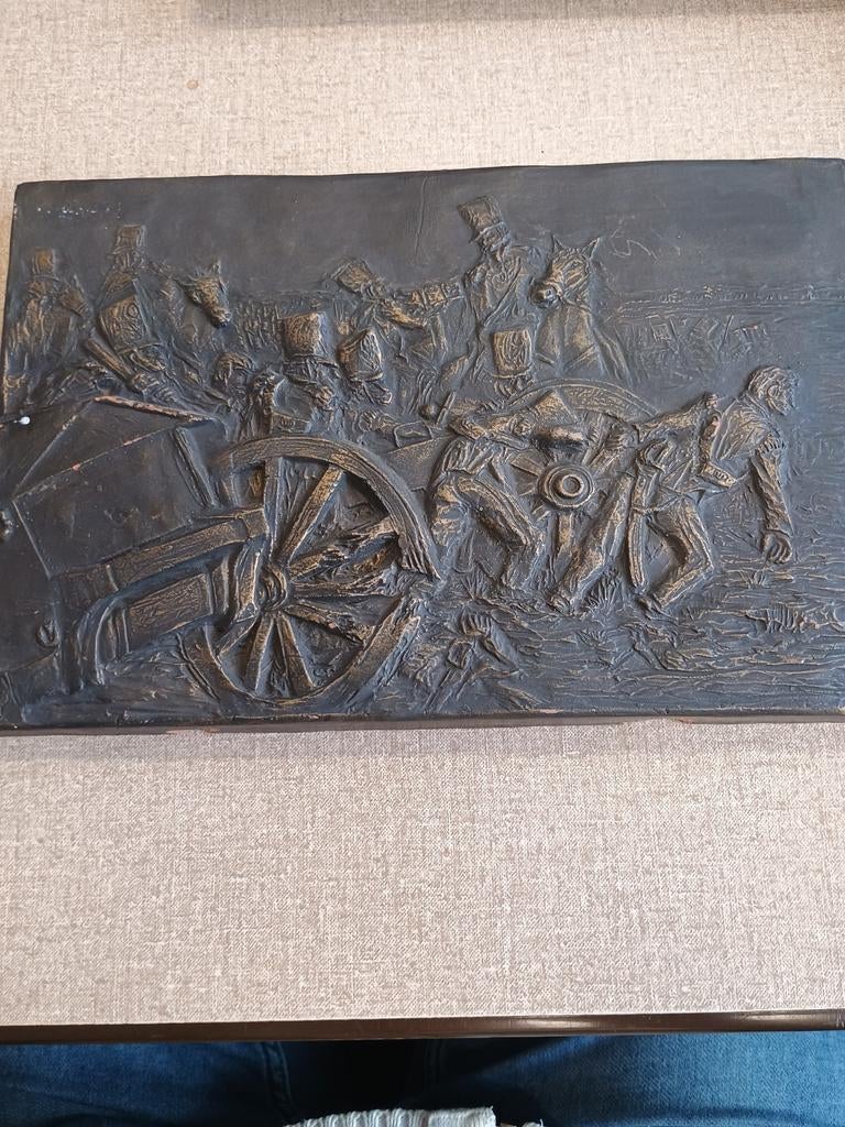 Aardewerk plaquette Veldartillerie., Verzamelen, Ophalen of Verzenden, Landmacht, Nederland