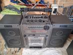 Hitachi Trk 9140E 9140W  ghettoblaster, Ophalen of Verzenden, Gebruikt, Radio