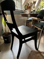 2 zwarte stoelen, Huis en Inrichting, Stoelen, Twee, Gebruikt, Ophalen of Verzenden, Hout