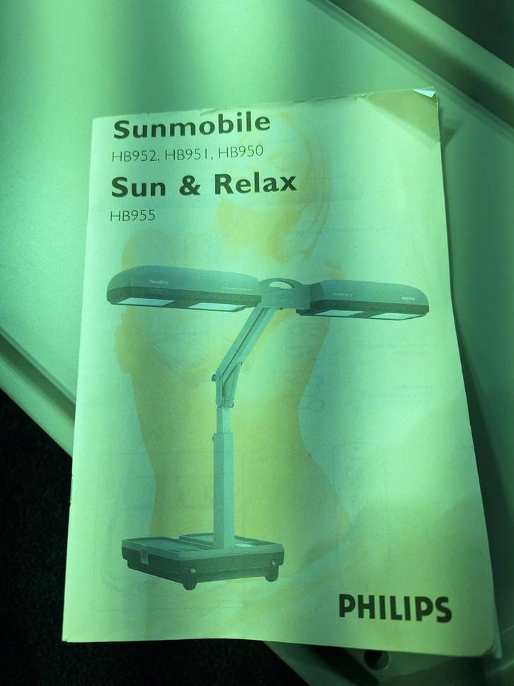 Philips Sunmobile HB955 Inklapbare Zonnehemel, Witgoed en Apparatuur, Zonnebanken en Gezichtsbruiners, Gebruikt, Zonnebank enkelzijdig