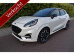 Ford Puma 1.0 EcoBoost Hybrid ST-Line X '20 52dkm! LUXE UITV, Voorwielaandrijving, Leder en Stof, Wit, Bedrijf