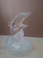 Glazen dolfijnenbeeld, Verzamelen, Beelden en Beeldjes, Ophalen of Verzenden, Zo goed als nieuw, Dier
