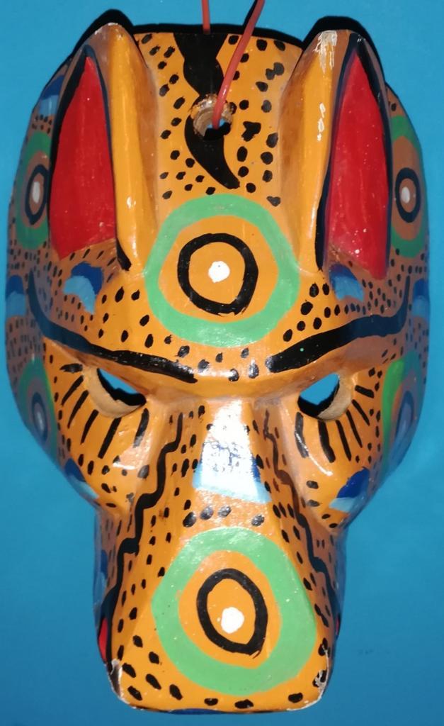 Indonesië. Masker. Houtsnijwerk. 18/23/11 cm., Antiek en Kunst, Kunst | Niet-Westerse kunst, Ophalen