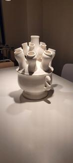 Witte tulpenvaas, Huis en Inrichting, Woonaccessoires | Vazen, Ophalen, 50 tot 75 cm, Wit, Aardewerk of Porselein