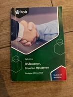 KOB Ondernemen Financieel Management - Studieboek, Boeken, Studieboeken en Cursussen, Ophalen of Verzenden, Beta, Gelezen, HBO