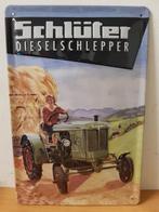 Schluter Dieselschlepper tractor relief metalen reclamebord, Reclamebord, Info@deconoord.nl, Deco Noord, Nieuw