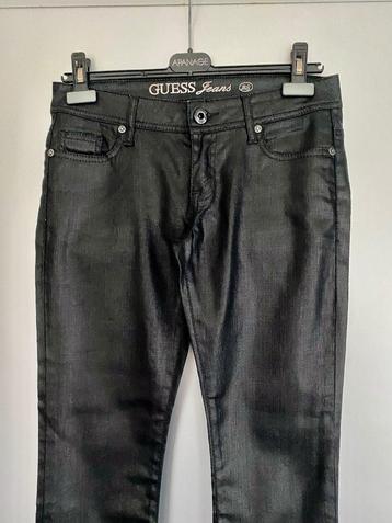 F231 Guess maat W28=S=36 coated jeans spijkerbroek coated