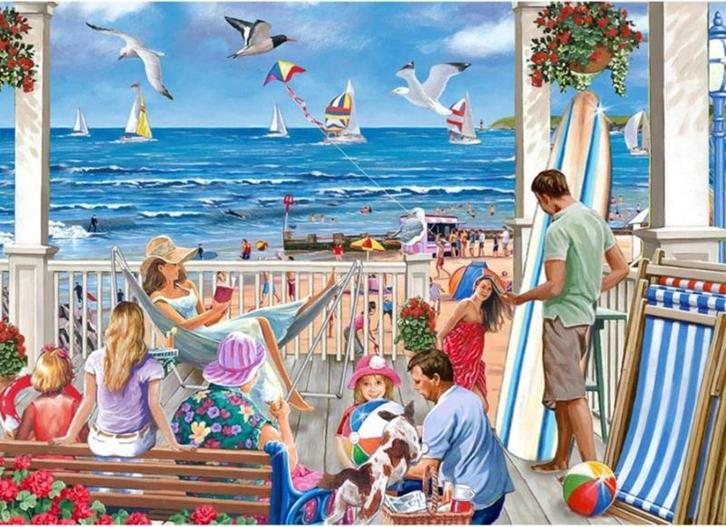 House of Puzzles - All on Deck - 1000 stukjes, Hobby en Vrije tijd, Denksport en Puzzels, Nieuw, Legpuzzel, 500 t/m 1500 stukjes