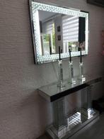 Side table diamantjes met spiegel, Huis en Inrichting, Kasten | Dressoirs, Ophalen, Zo goed als nieuw, 25 tot 50 cm, 50 tot 100 cm