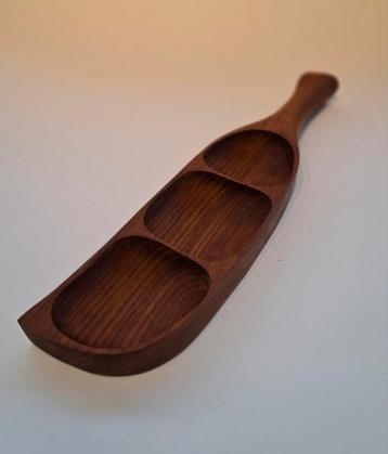 Vintage Teakhouten Snackschaal beschikbaar voor biedingen