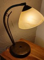 Tafellamp Bolzano verstelbaar met amberkleurig Murano glas, Ophalen of Verzenden, Zo goed als nieuw, Glas, Minder dan 50 cm