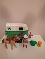 Playmobil paarden trailer met paard en verzorgster, Ophalen of Verzenden, Zo goed als nieuw, Complete set