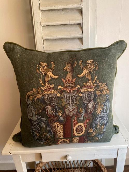 Zeer mooi Frans tapisserie kussen, Antiek en Kunst, Antiek | Kleden en Textiel, Ophalen of Verzenden