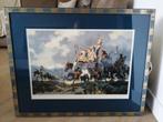 Mooi schilderij met indianen afbeelding, Antiek en Kunst, Ophalen of Verzenden