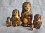 Matroesjka met rode kat 5 delig, baboesjka matryoshka, Ophalen of Verzenden, Zo goed als nieuw