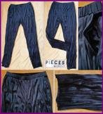 PIECES zwarte velours baggy broek maat L nieuw, Kleding | Dames, Broeken en Pantalons, Lang, Maat 42/44 (L), Ophalen of Verzenden