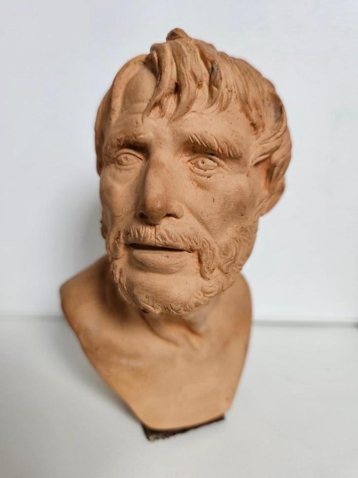 Seneca bust van echt terracotta, Antiek en Kunst, Kunst | Beelden en Houtsnijwerken, Ophalen of Verzenden