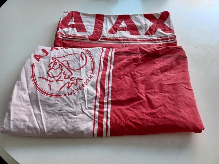 ajax  1 persoons dekbedovertrek en kussensloop, Huis en Inrichting, Slaapkamer | Beddengoed, Gebruikt, Dekbedovertrek, Eenpersoons