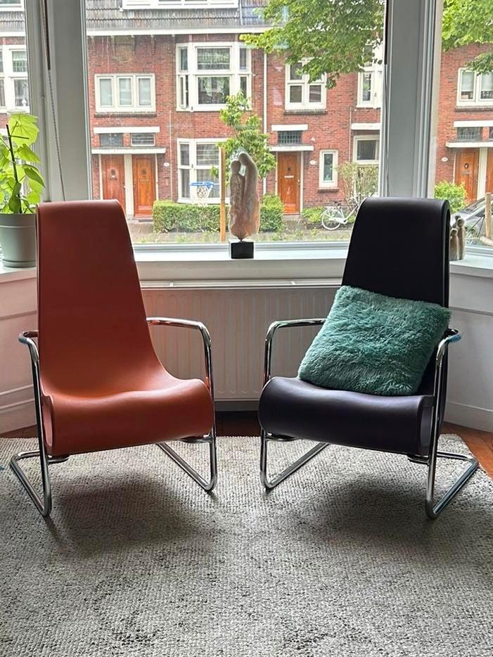 Adriano Tolomei – Double stoel – Italiaans design, Huis en Inrichting, Fauteuils, Gebruikt, Metaal, Ophalen