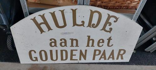 Hulde 50 jaar getrouwd gratis op te halen, Huis en Inrichting, Woonaccessoires | Tekstborden en Spreuken, Zo goed als nieuw, Ophalen