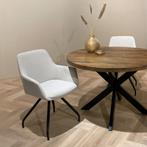 Eetkamerstoelen I Showroom opruiming I 4 stuks, Ophalen, Wit, Stof, Nieuw