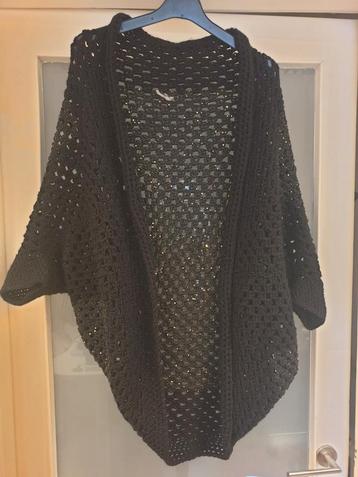 Gehaakt oversized zwart vest 158 beschikbaar voor biedingen