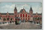 Amsterdam Station zeer bijzondere kaart zie info, Verzenden, Voor 1920, Ongelopen, Noord-Holland