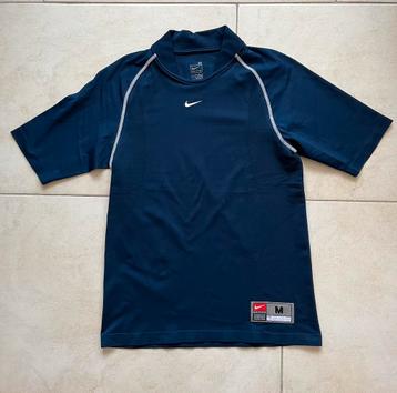 ZGAN Nike sport shirt maat M 140 sportshirt donker blauw wit beschikbaar voor biedingen