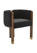 OHNO Furniture Baltimore - Moderne Ronde Stoel - Zwart, Niet ingevuld, Zwart, Niet ingevuld, Nieuw