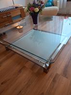 Salontafel, Ophalen of Verzenden, Zo goed als nieuw, Vierkant, Glas