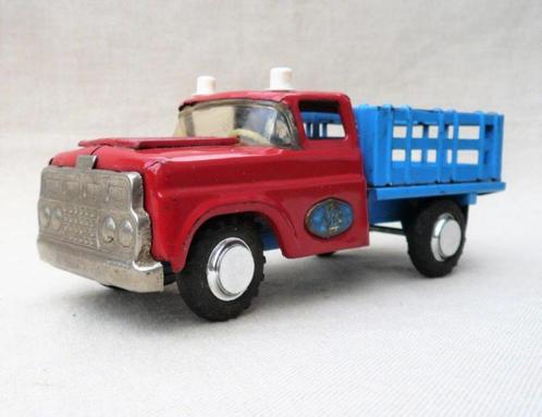 Marusan Japan 1960 Ford stakebody truck 1/20 tinplate blik., Antiek en Kunst, Antiek | Speelgoed, Ophalen of Verzenden