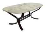 Vintage Salontafel Marmer Hout Minimalist design Zweden, Gebruikt, Overige materialen, 100 tot 150 cm, Vintage