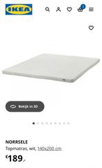 Top matras Norrsele ikea 140x200, Ophalen, Tweepersoons, 140 cm, Zo goed als nieuw