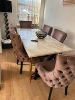 Elegante Eetkamertafel met 6 Stoelen, 100 tot 150 cm, Ophalen of Verzenden, Zo goed als nieuw, Vijf personen of meer