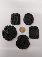 Antieke jade gravure, Ophalen of Verzenden
