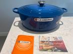 Nieuwe Le Creuset DO/braadpan 33 cm Marseille, Gietijzer, Nieuw, Ophalen of Verzenden, Keramische plaat