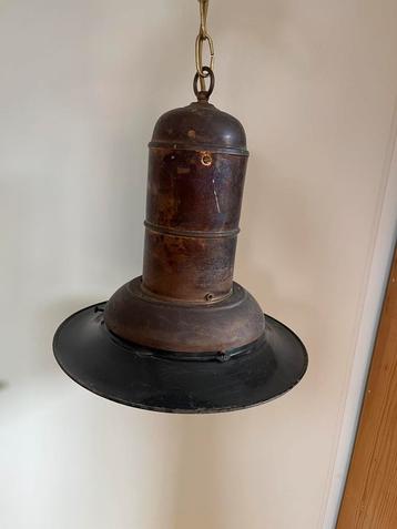 Vintage Industriële Hanglamp koper/zwart beschikbaar voor biedingen