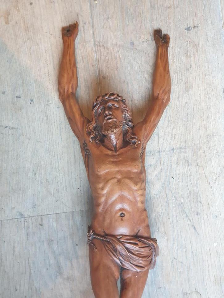 Uniek grote corpus van buxus hout uit 1 stuk, Antiek en Kunst, Antiek | Religie, Ophalen of Verzenden