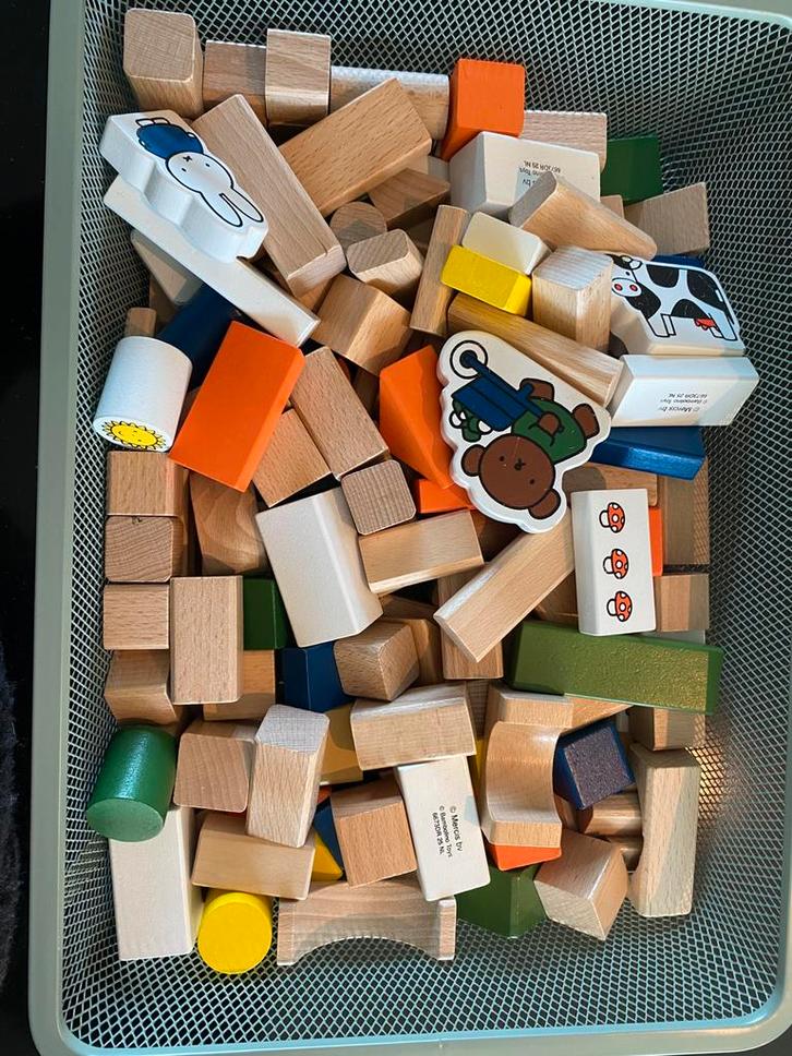 Houten blokken, Kinderen en Baby's, Speelgoed | Houten speelgoed, Zo goed als nieuw, Ophalen of Verzenden