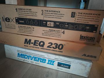 Lexicon Alex + Alesis Midiverb III + M-EQ230  beschikbaar voor biedingen