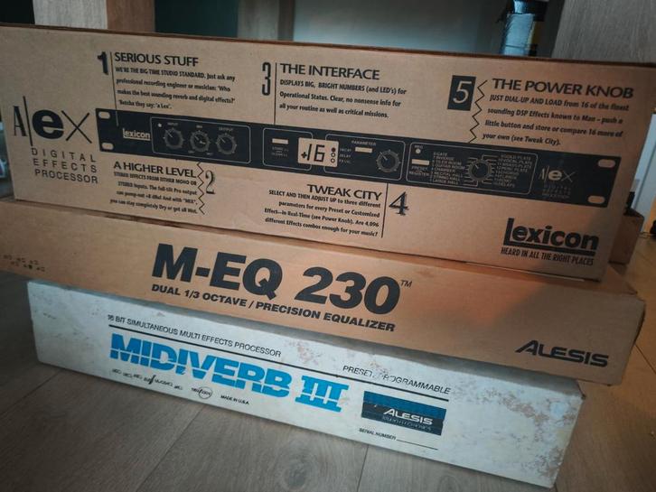 Lexicon Alex + Alesis Midiverb III + M-EQ230, Audio, Tv en Foto, Professionele Audio-, Tv- en Video-apparatuur, Zo goed als nieuw
