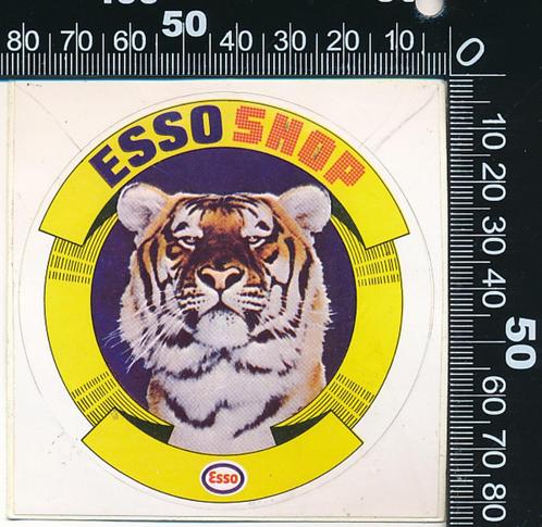 Sticker: Esso - Shop, Verzamelen, Stickers, Zo goed als nieuw, Auto of Motor, Verzenden