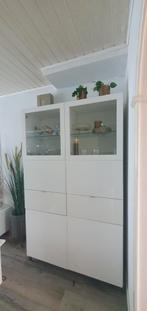 Ikea vitrinekast  wit hoogglans., Huis en Inrichting, 25 tot 50 cm, Ophalen of Verzenden, Zo goed als nieuw, 200 cm of meer
