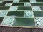 3,9m2 Groene art nouveau wandtegels met bloem 170st