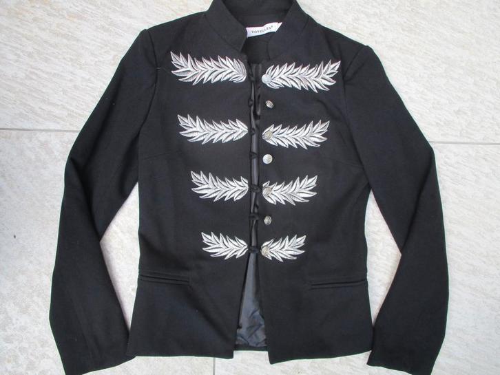 Colbert jasje zwart maat 36 / S Voyelles jas, Kleding | Dames, Jasjes, Kostuums en Pakken, Zo goed als nieuw, Jasje, Maat 36 (S)