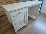 Wit bureau met lade en kast, Ophalen, Gebruikt, Bureau