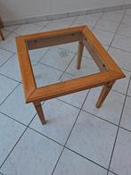 Geloogd eiken bijzettafel, Minder dan 55 cm, Zo goed als nieuw, Rechthoekig, Ophalen
