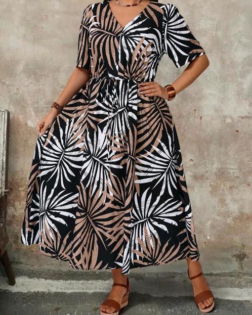 Jurkje Eva Zwart (44 tm 52) ** NIEUW **, Kleding | Dames, Grote Maten, Nieuw, Jurk, Zwart, Verzenden