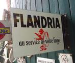 dubbelzijdig emaille reclamebord flandria, Ophalen
