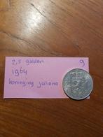 nederlandse munten rijksdaalder zilver 1964, Zilver, 2½ gulden, Koningin Wilhelmina, Ophalen of Verzenden